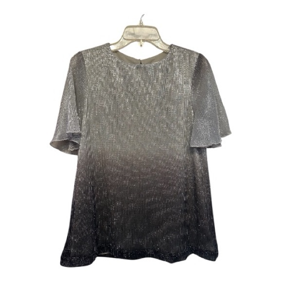 Show Me Your MuMu Tops - Show Me Your MuMu Shimmering Silver Ombré Blouse Size Small